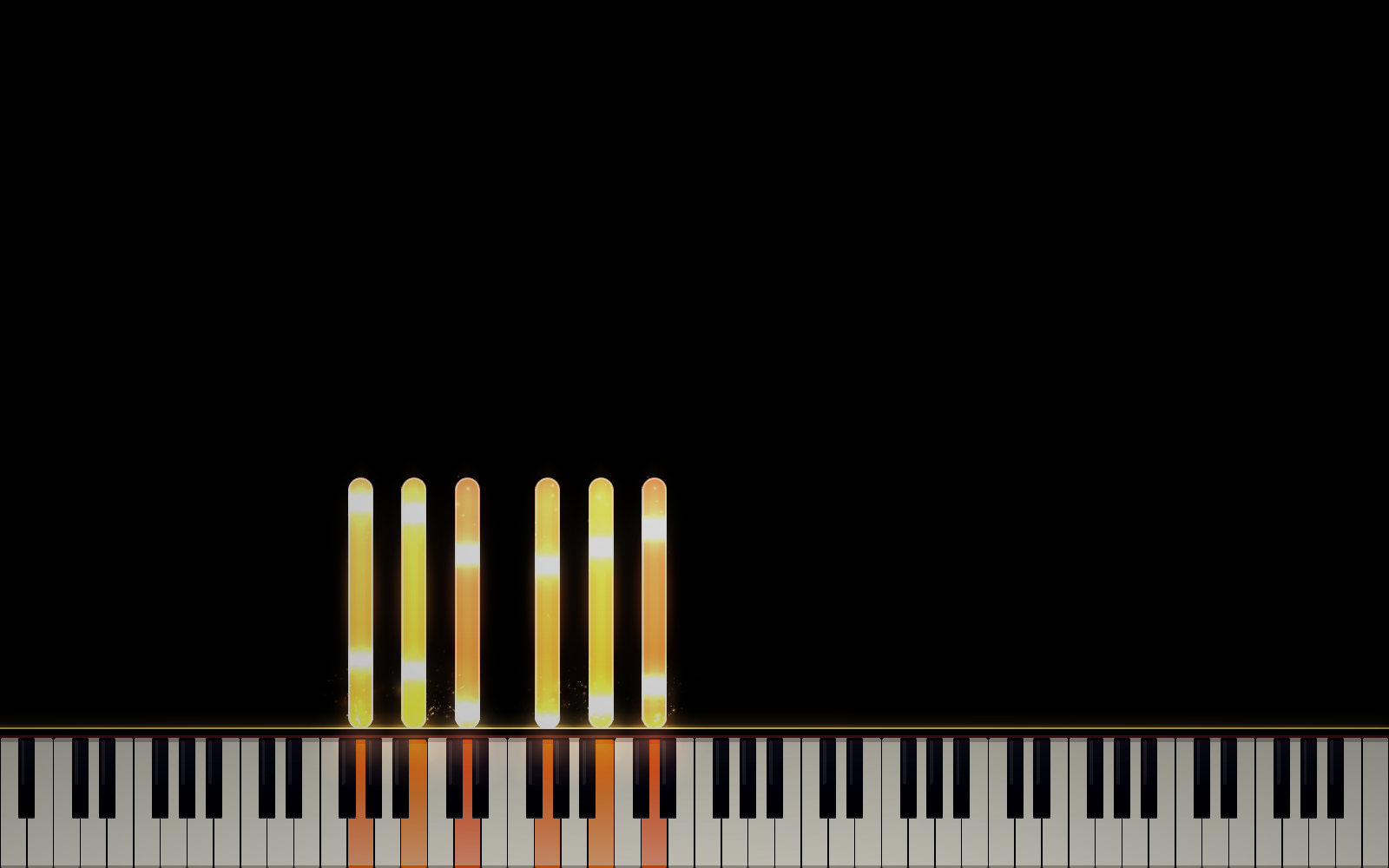 MIDI King's Copper look: warm rounded amber-gold bars