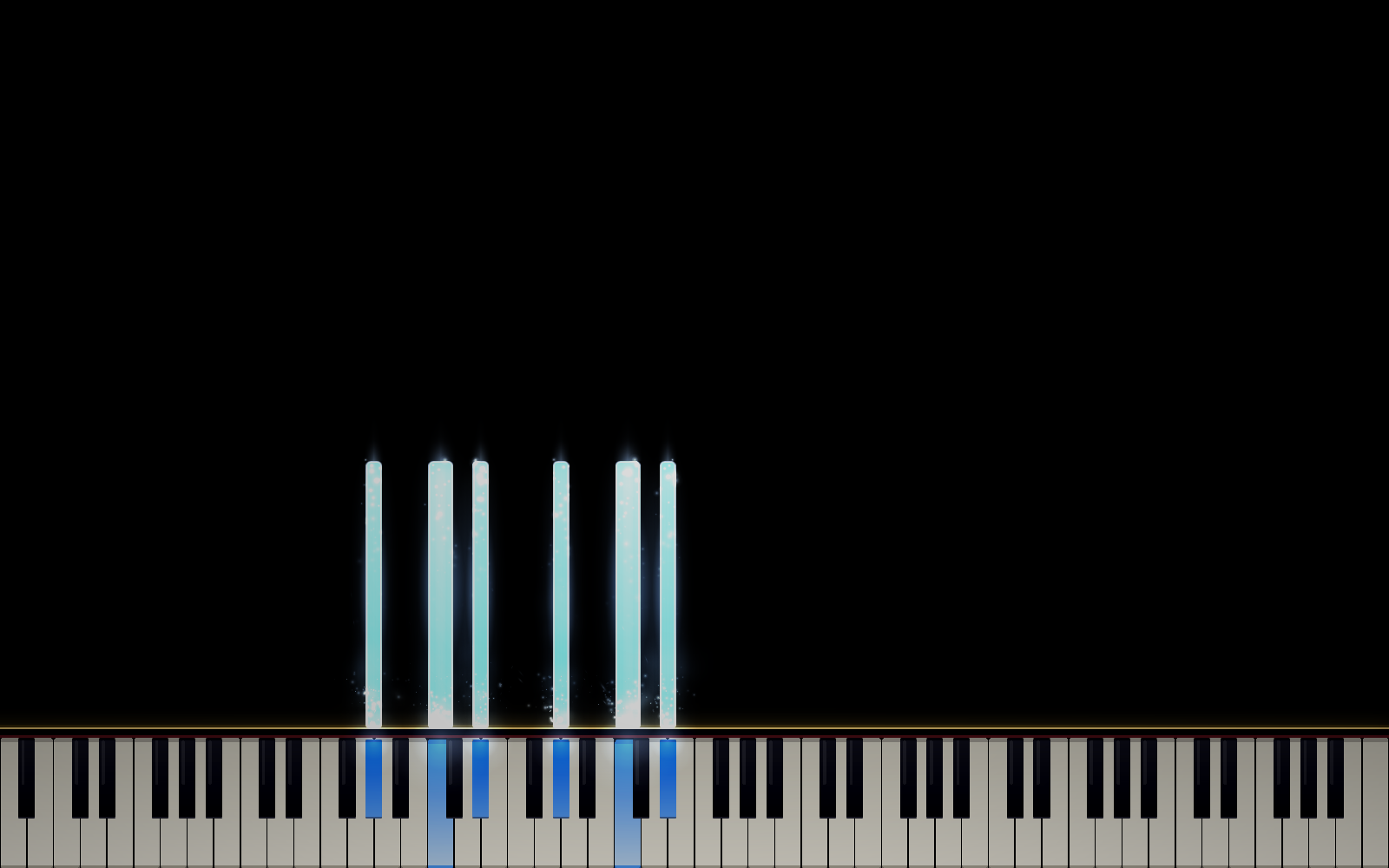 MIDI King's Custom look in a hand-picked ice-blue palette