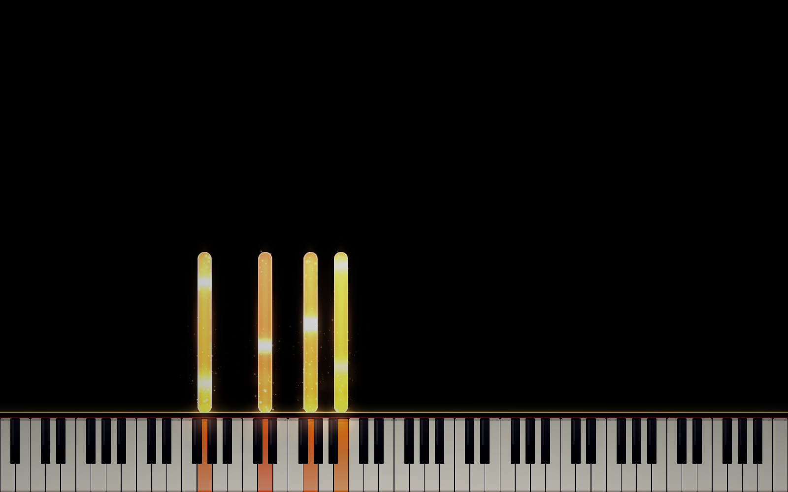 MIDI King with Vortex particles swirling around rising notes